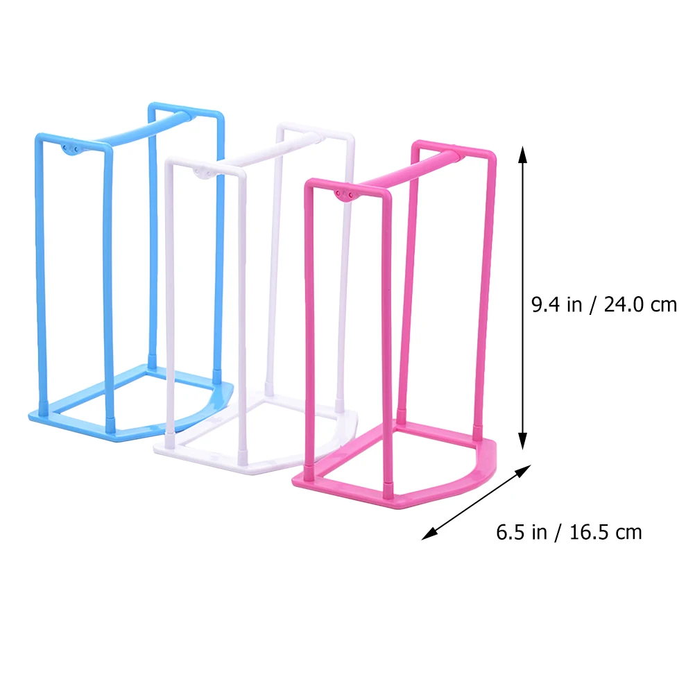 

3Pcs Household Hanger Racks Plastic No-Punch Design Clothes Hanger Holders Portable Storage Organizers