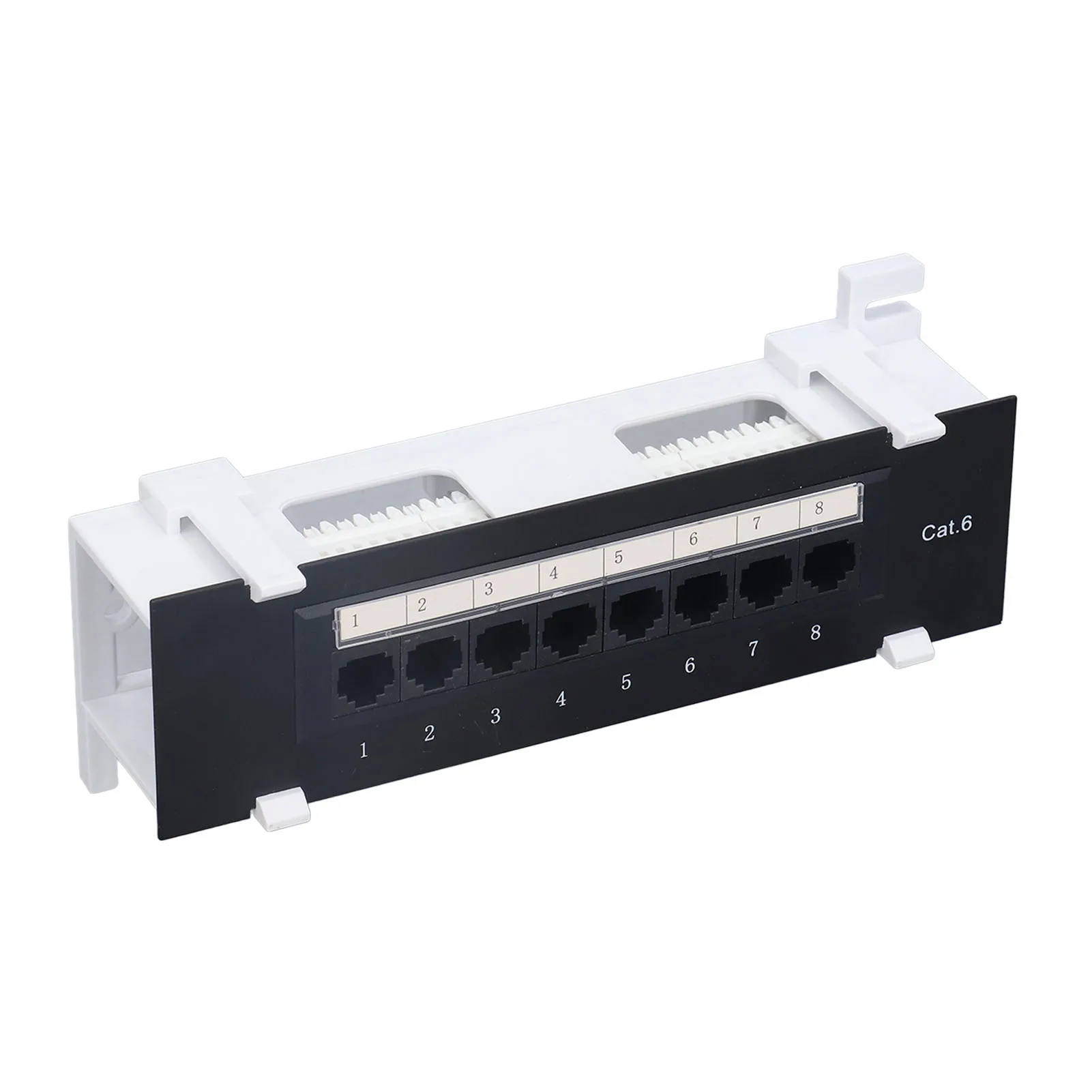 Wall Mounted Patch Panel 8 Ports CAT Patch Panel Network Cable Rackmount 568A/B RJ45 Installation Accessories Punch Panel
