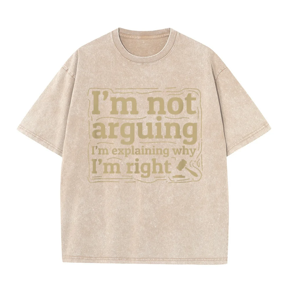 UAB KIDKIS I Am Not Arguing I'm Explaining Why Right Gift T-Shirt Men's Unisex Black Cotton Short Sleeve Small Crew Collar