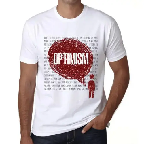 Heren Grafisch T-Shirt Gedachten Optimisme – Thoughts Optimism – Eco-vriendelijk