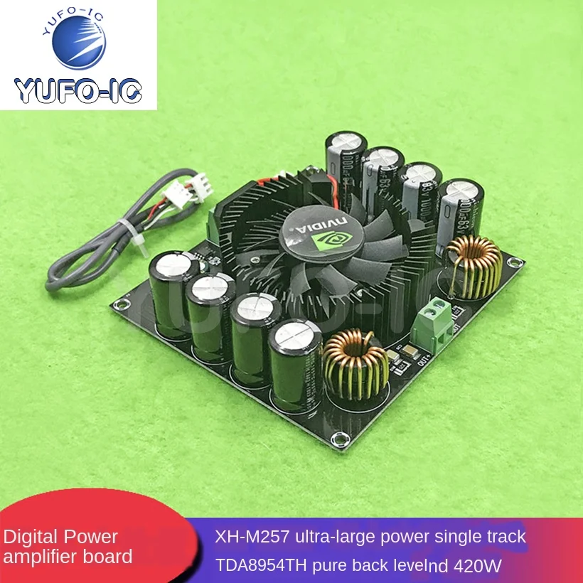 Free Ship 1pcs Digital Power Amplifier Board XH-M257 Ultra-High-Power Mono Audio Amplification TDA8954TH  Level 420W X-0.4KG