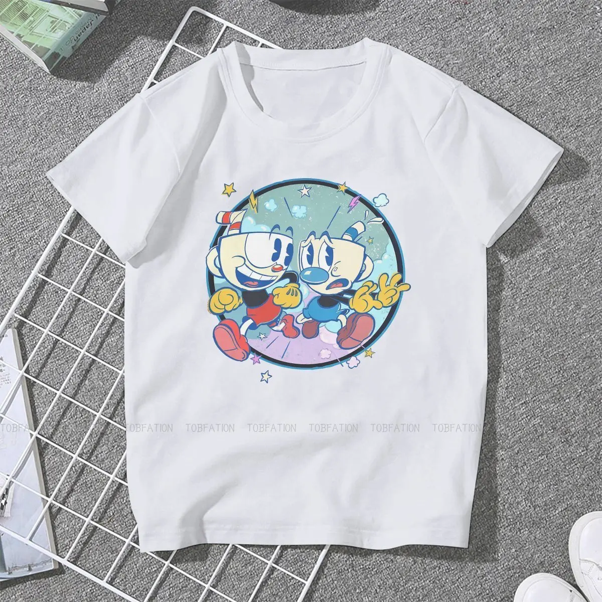 The Show Women Clothes Cuphead Mug Man Game T-shirt Goth Vintage Female Blusas