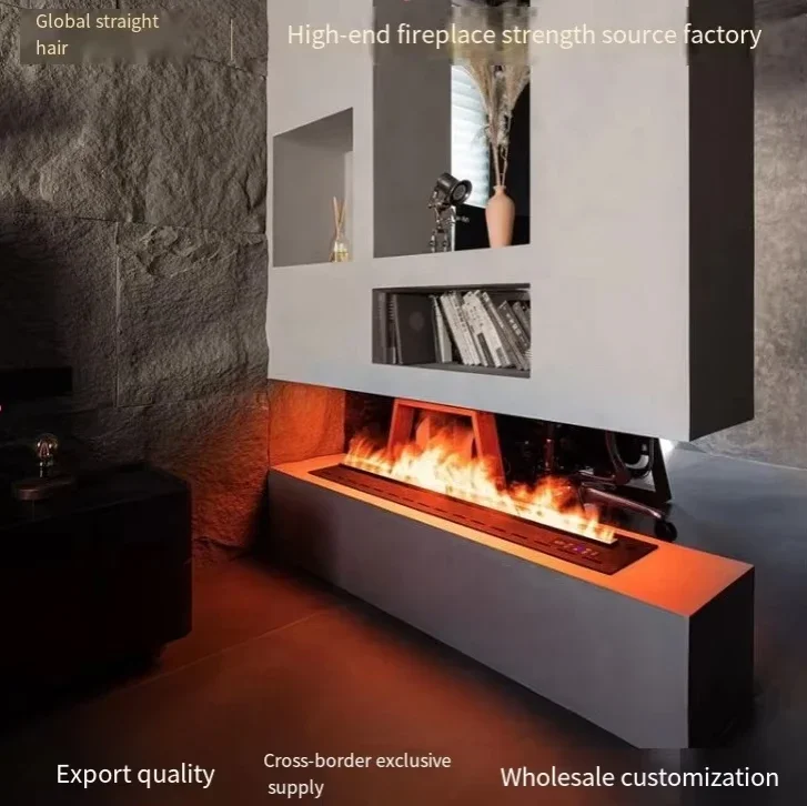 2024 New 3D Atomization Electric Fireplace Home Space Fireplace Living Room Electric Fireplace Heater