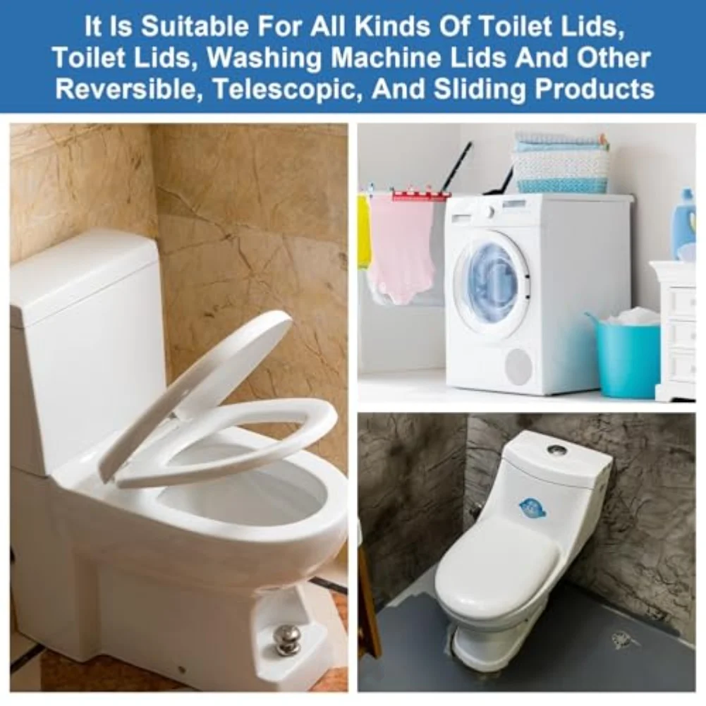 مجموعة مفصلات مقعد المرحاض في جميع أنحاء العالم مع مفصلات معدنية آلية إغلاق ناعمة وبلاستيك ABS لمقاعد المرحاض القياسية #6