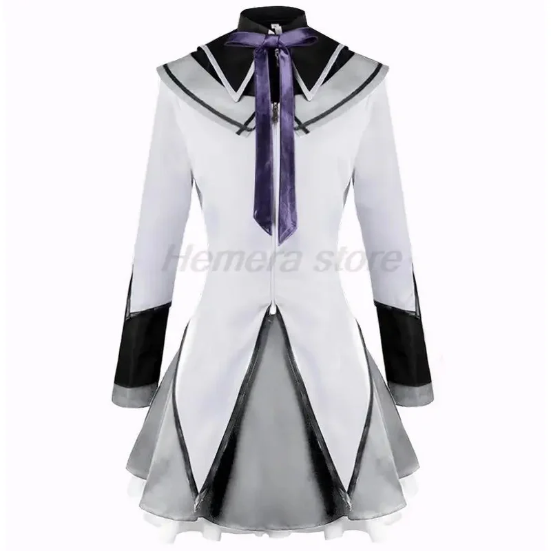 2025 yiyi Anime Magical Girl Puella Magi Madoka Magica Homura Akemi Cosplay Costume Fighting Uniforms Wig Socks for Mahou Shoujo