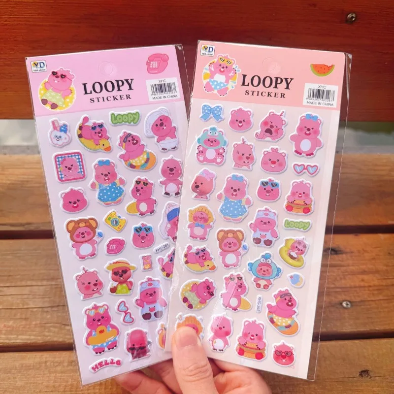 New Pororo Anime Cute Loopy 3D Foam Stickers, Lovely Cartoon Exquisite Stickers for DIY Phone Case, Desk & Journal Decoration view 3