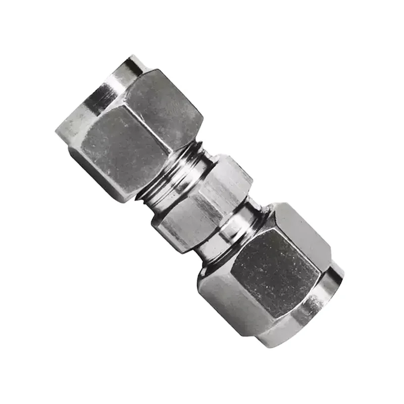 

Соединение из нержавеющей стали 304 316, прямо через двойную втулку с наконечником, пневматические фитинги, соединение, наконечник для трубного соединителя