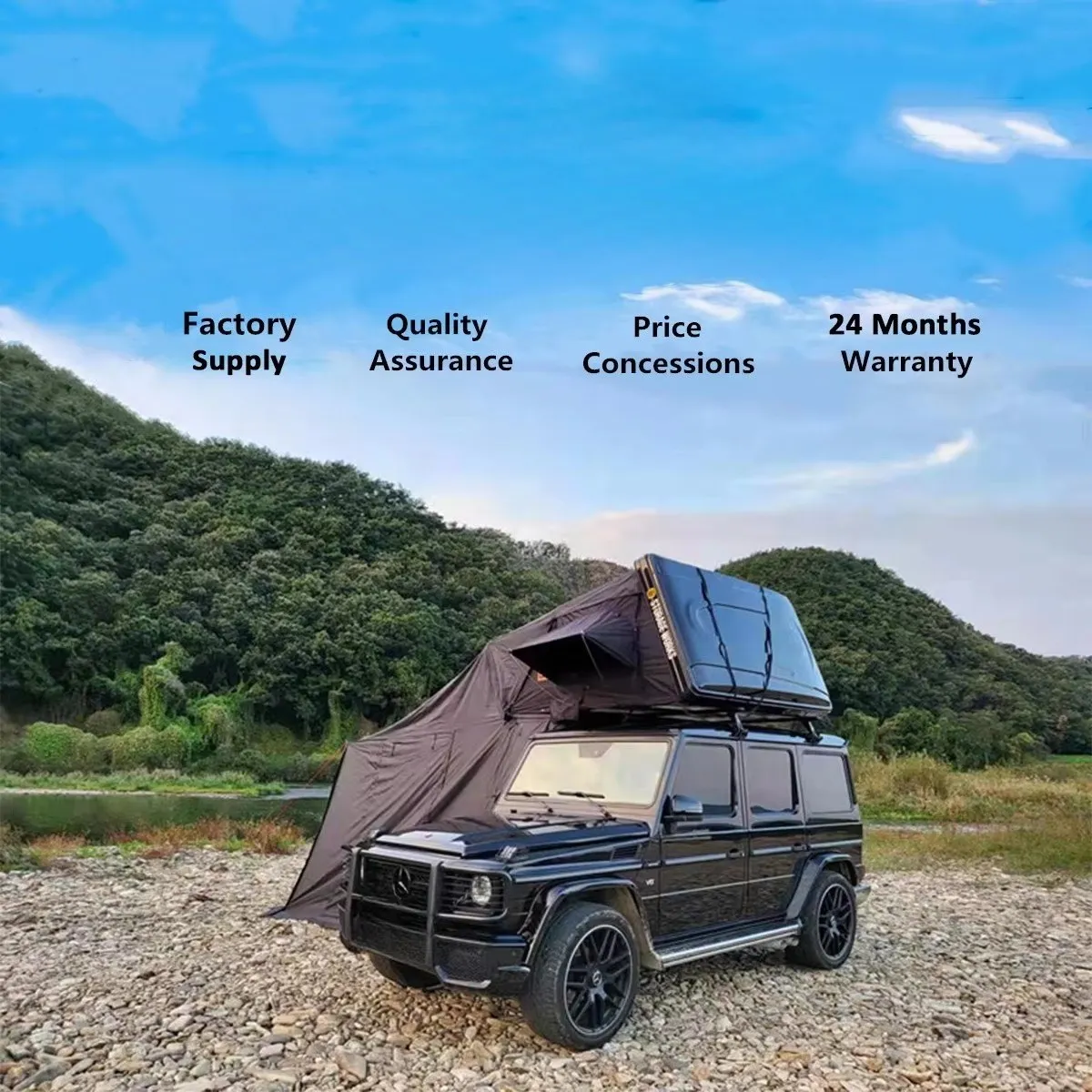 Waterproof Sunshade Folding Roof Top Pop-up Car Camping Outdoor Tent with Awning 6