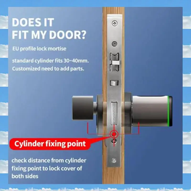 

A11I Intelligent Lock Cylinder Tong Tong APP Card Anti-Theft Gate Fingerprint Lock Replacement Lock Cylinder