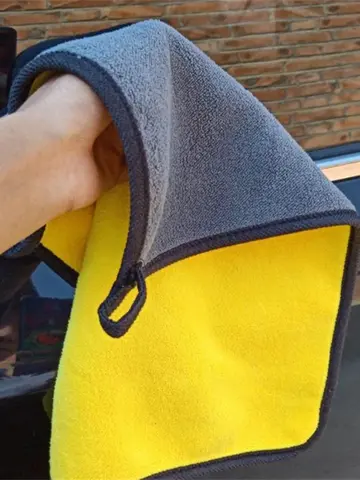 1/2/6pcs Microfiber Cleaning Towel Thicken Soft Drying Cloth Car Body Washing Towels Double Layer Clean Rags Car Accessories