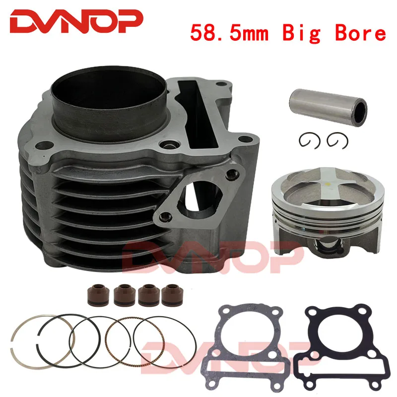 58.5mm/15mm 155cc duży zestaw cylindrów i zestaw tłoka dla YAMAHA BWS125 ZUMA 125 YW125 CYGNUS-X /-SR /-FI 4V 1210A-5TY-K580