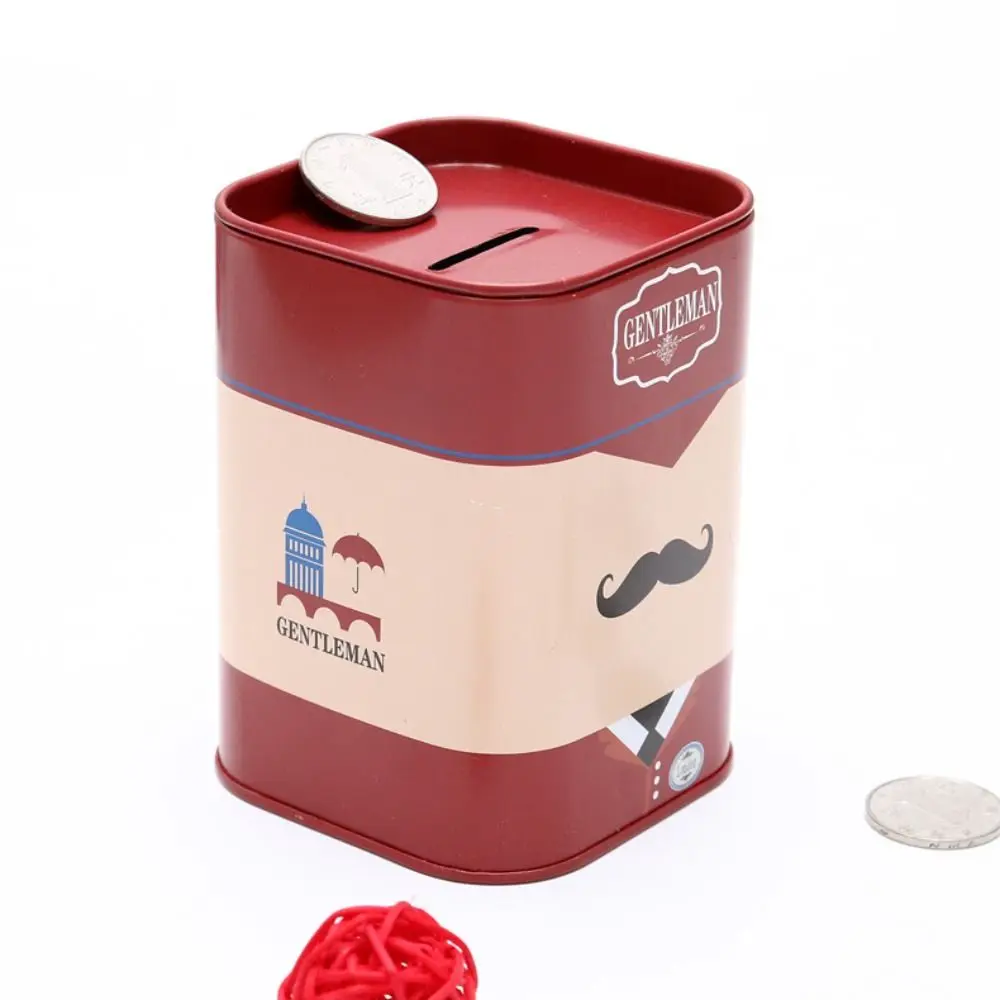 Piggy Bank Saving Money Box Money Box Cartoon Coin Counter Bank Rectangular Metal Coin Storage Boxes Coins Case Cute Pen Holder