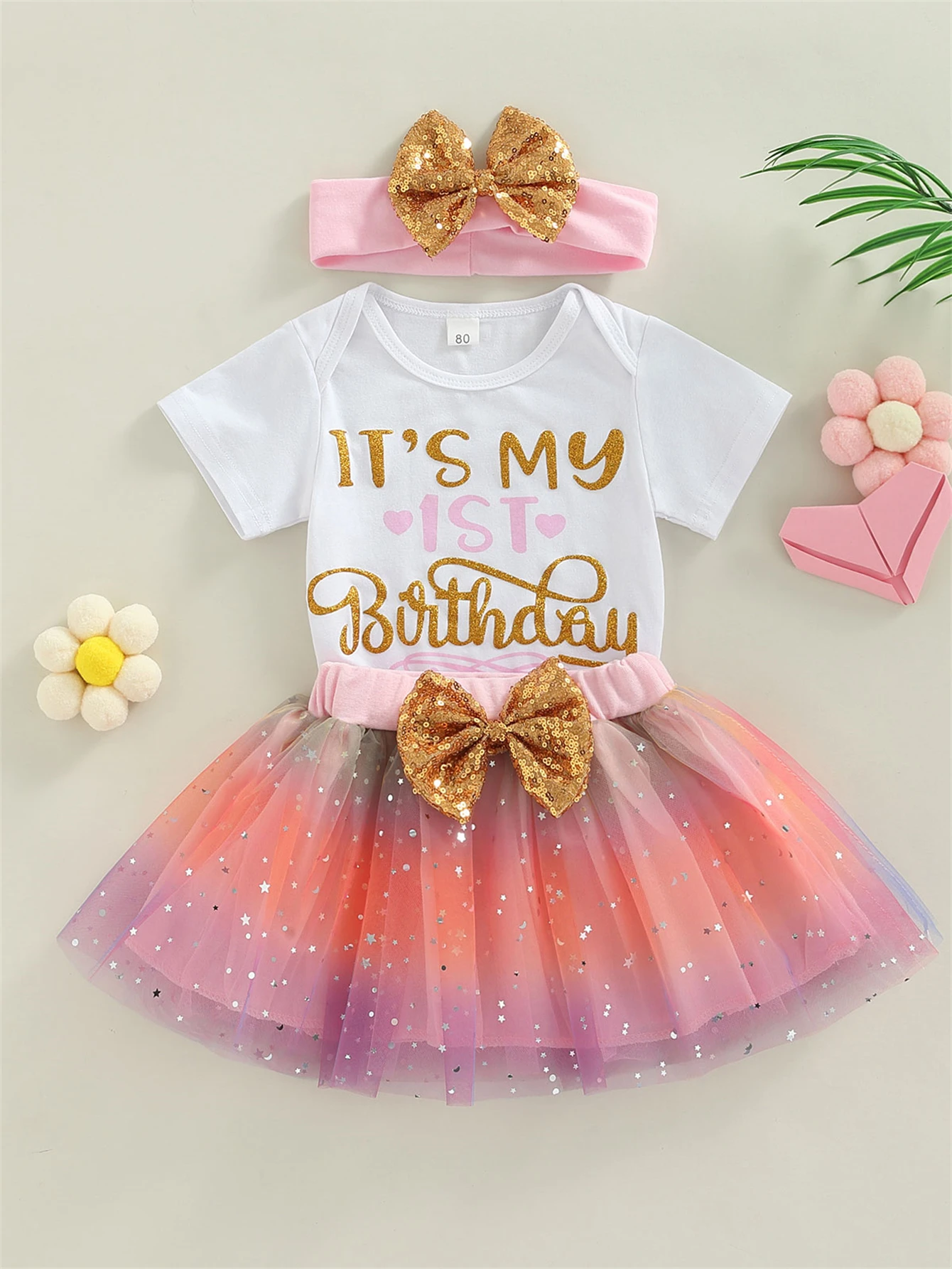 3pcs Baby Girls Cute \