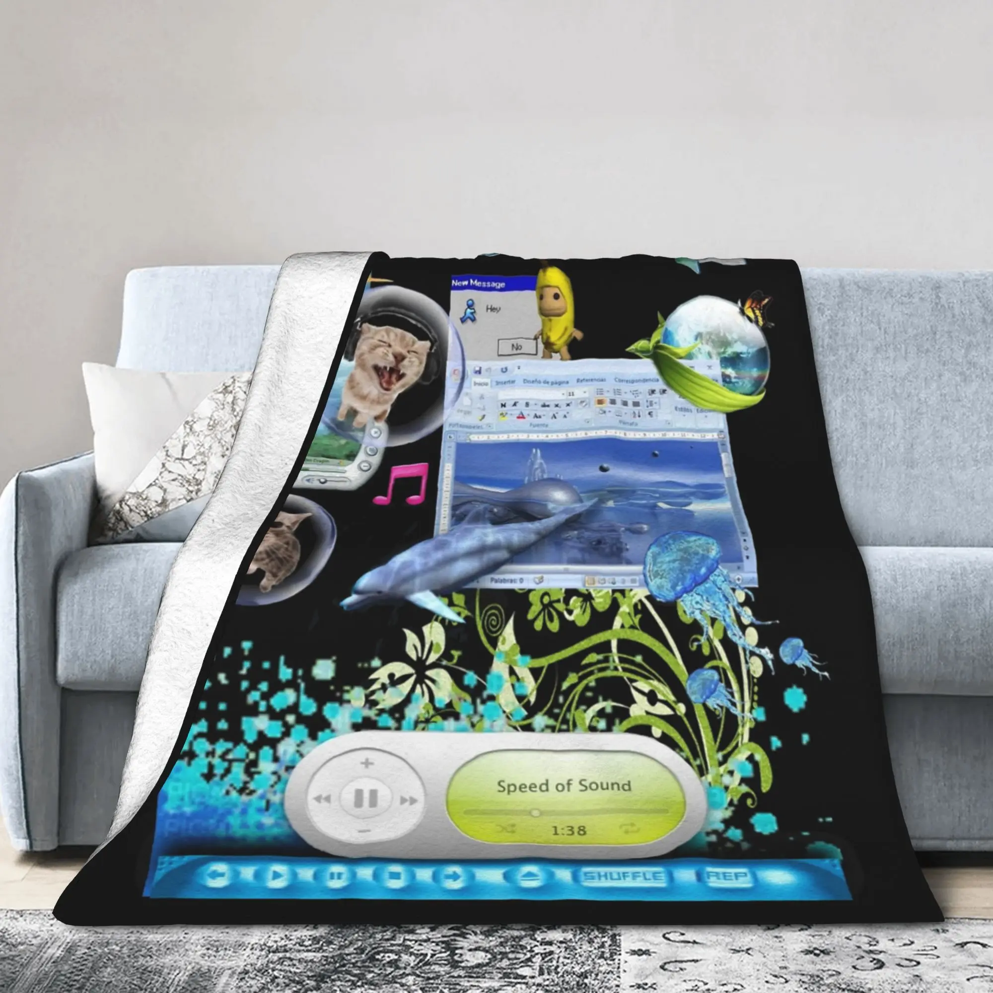 Oh! So Frutiger! Cat meme Blankets Coral Fleece Plush Autumn/Winter  Warm Throw Blanket for Bedding Travel Plush Thin Quilt