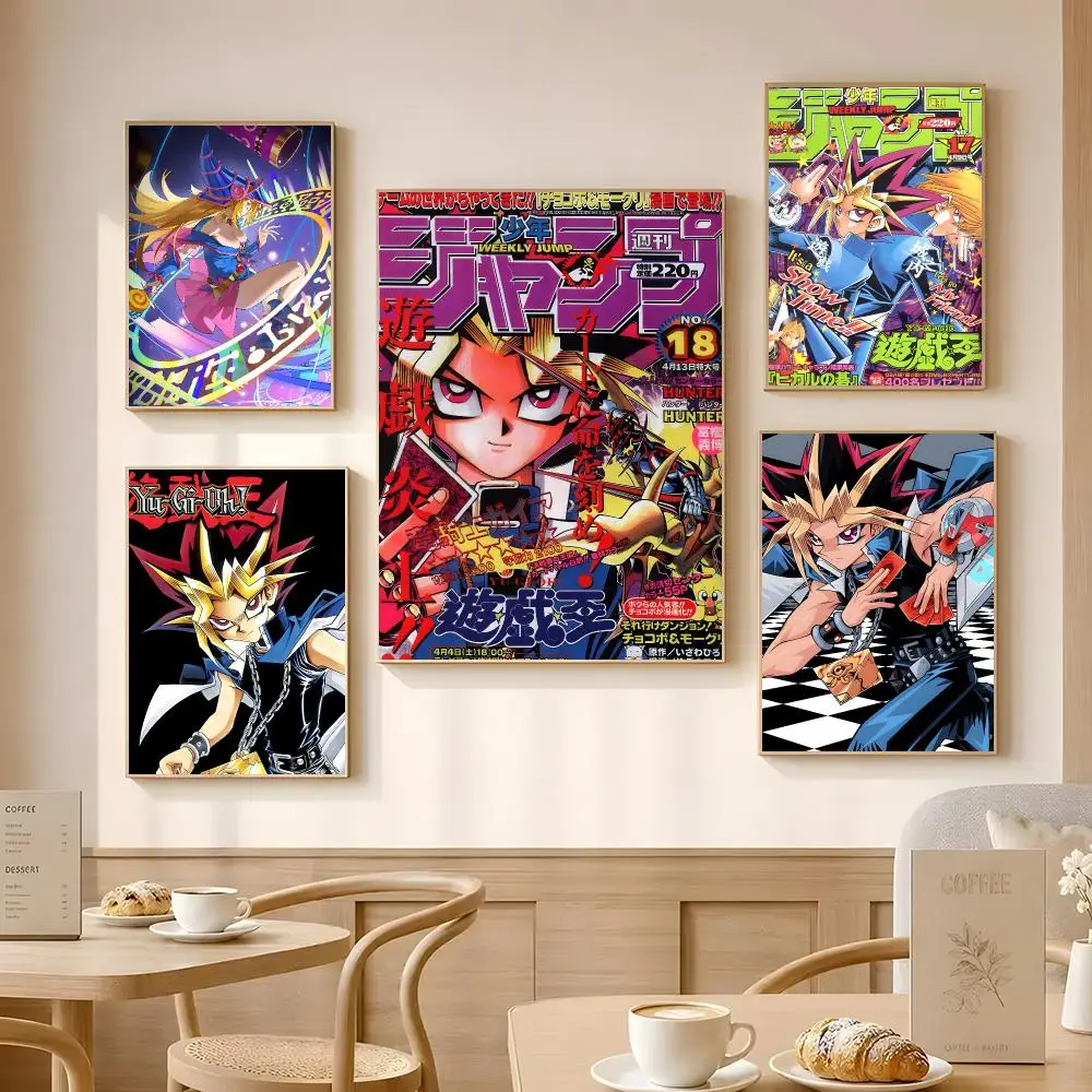 Anime Yu-Gi-Oh Poster Poster Self-adhesive Art Waterproof Paper Sticker Coffee House Bar Room Wall Decor