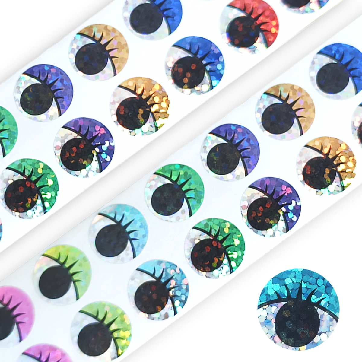 2000 قطعة من ملصقات العين المجسمة - ملصقات تصميم رموش ذاتية اللصق للحرف اليدوية، وتغليف الهدايا.