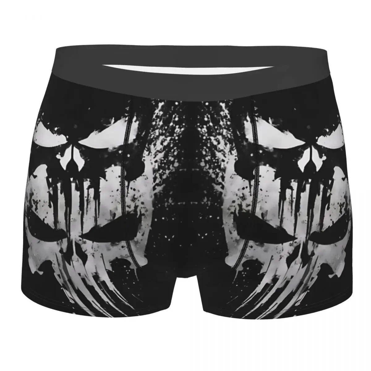 

Customized Punisher Skull Symbol Underwear Men Print Cartoon Design Boxer Briefs Shorts Panties Soft Underpants