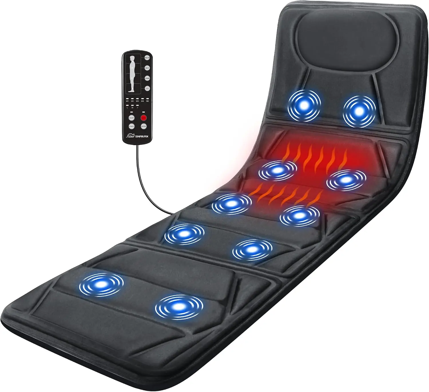 Snailax Heat Massage Mat Body Pad Gift Women Men