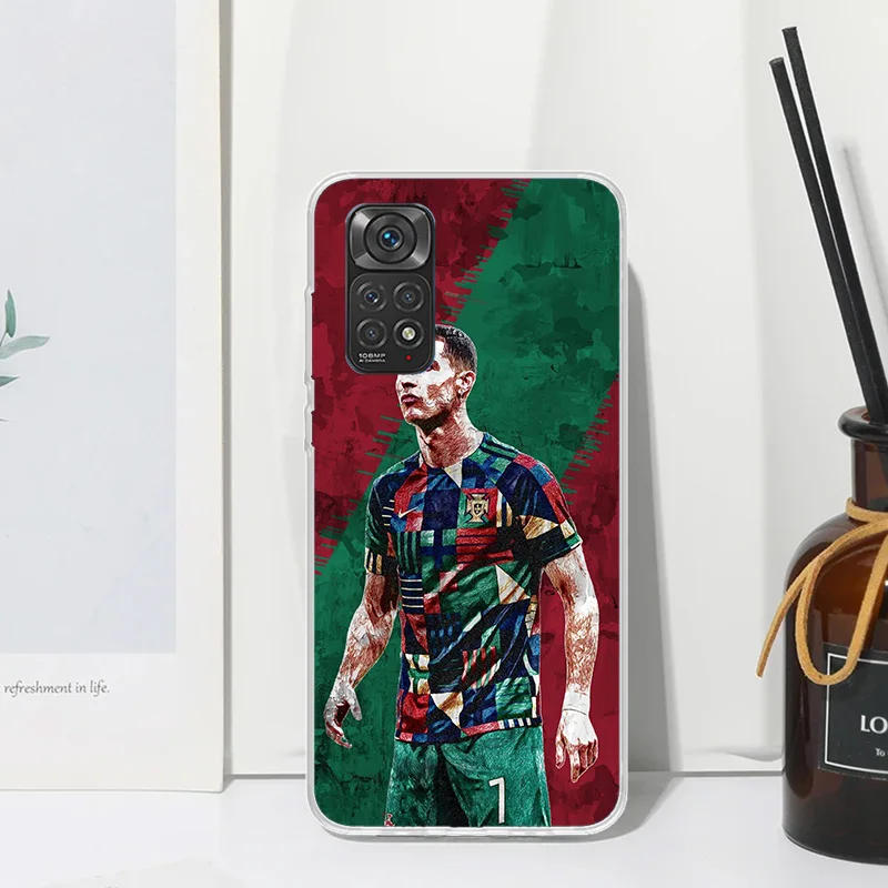 C-CR7 Football Star R-Ronaldo Phone Case For Xiaomi Redmi Note 13 12S 11S 10S 12 11E 10 Pro Plus 11T 9S 9 8T 8 7 Art Fundas Back