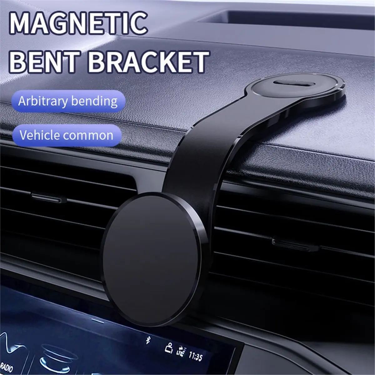 Car Phone Mount Holder Bendable Alloy Rod Design 360 Degree Rotation Heatproof for Stable Multiple Position Use
