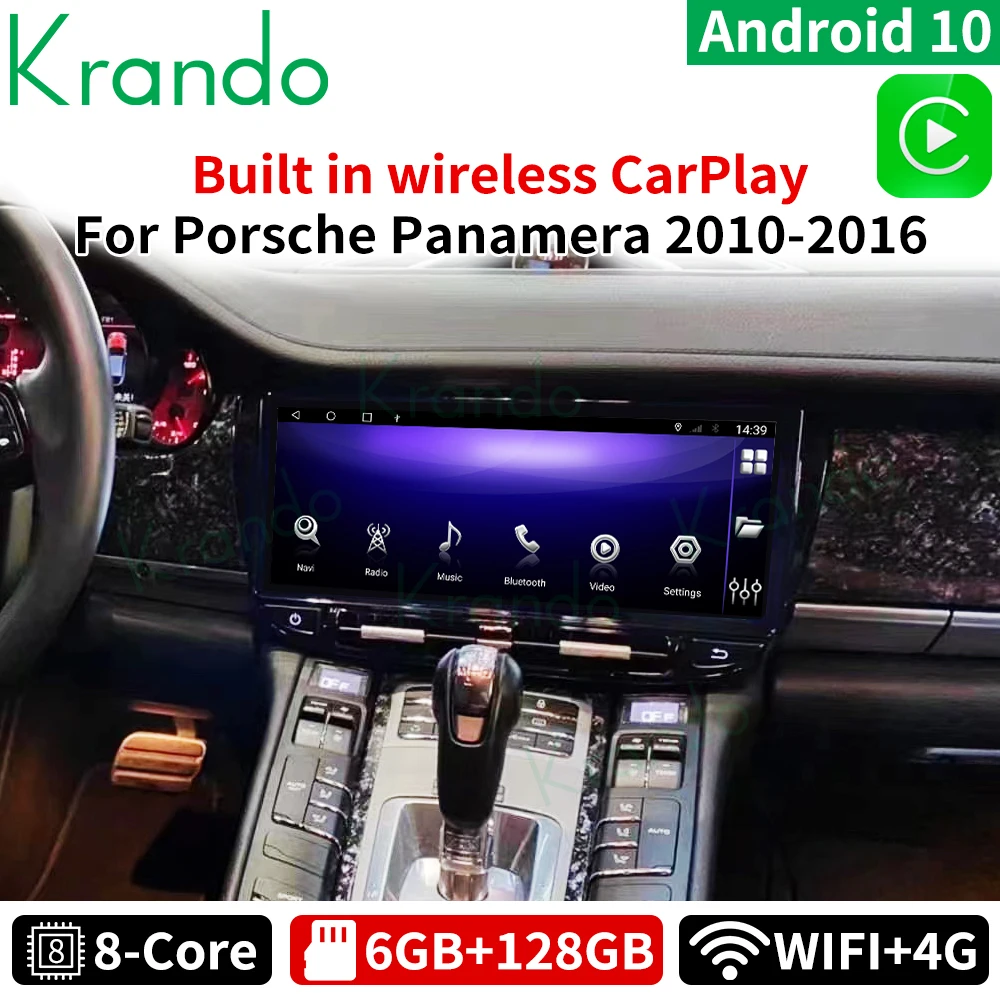 Krando 12.3" Car Navigation For Porsche Panamera 2010+ Android Auto Head Unit Support Wireless Carplay 4G WIFI