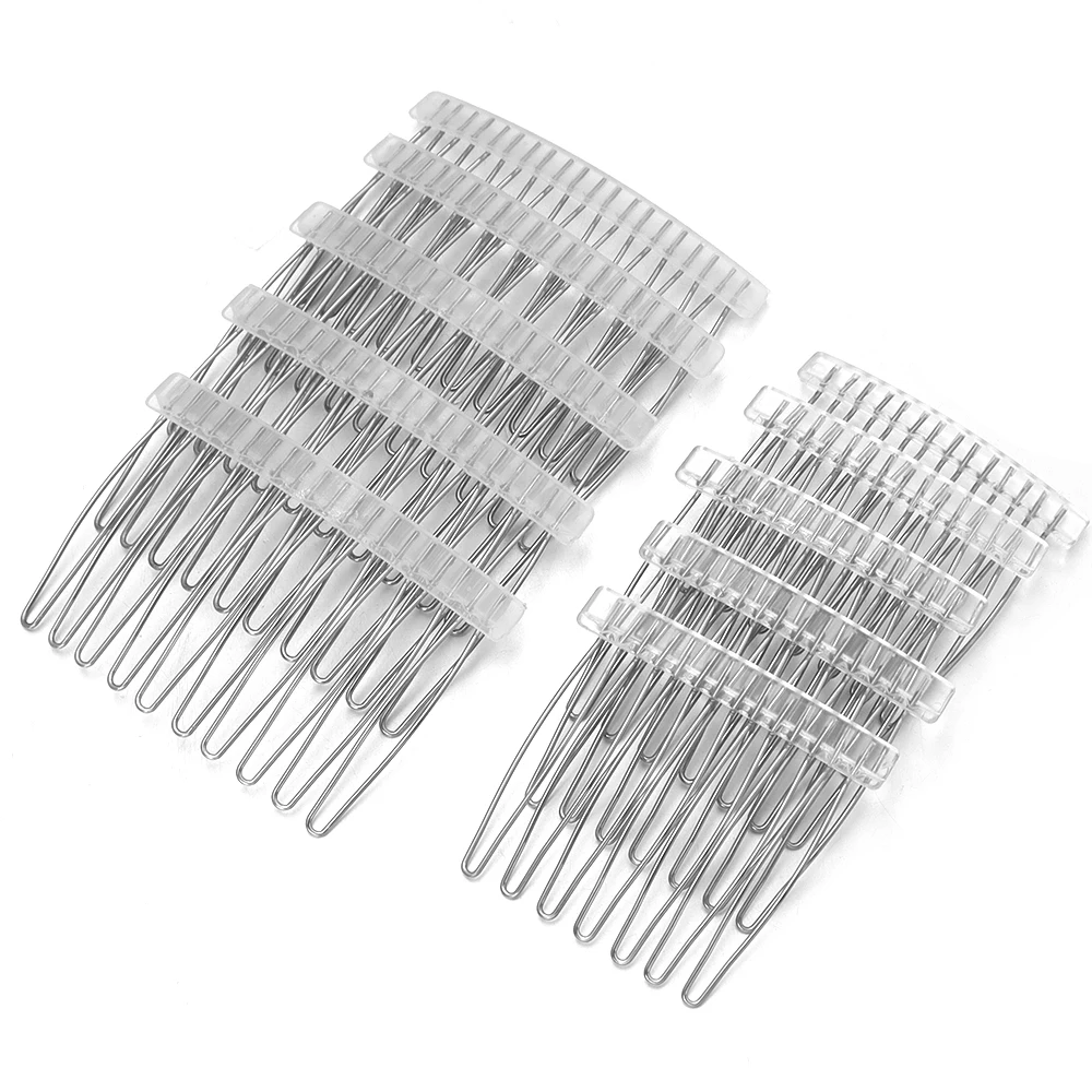 5 Stück/Set 7/10 Zähne Haarkamm Edelstahl-Kamm Haarspangen für Frauen Mädchen DIY Hochzeit Braut Haarkämme Haaraccessoires – Detail 4