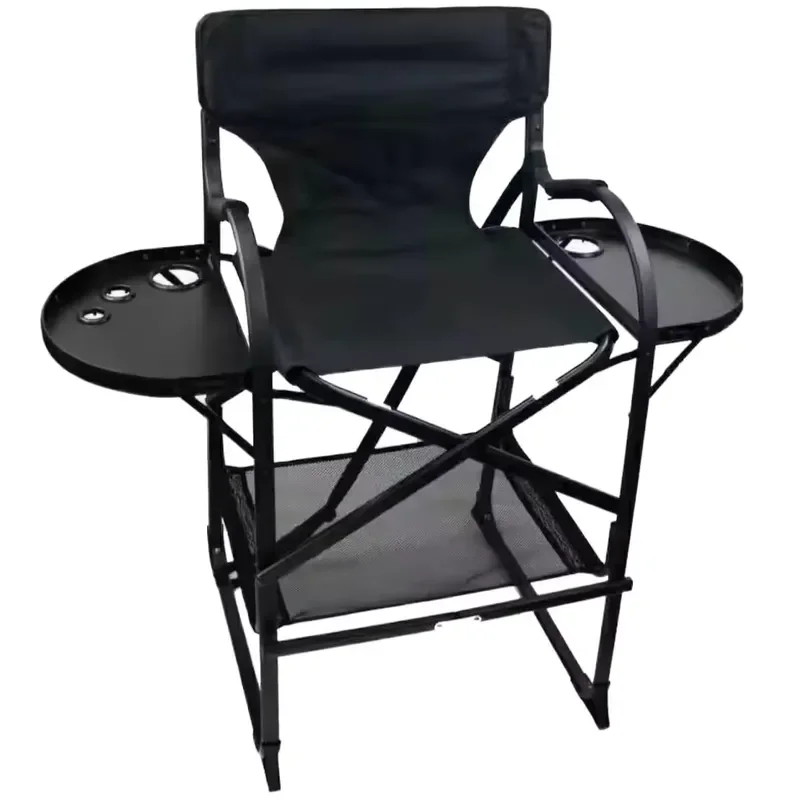 Aluminum Modern Folding Durable Black Makeup/Hair Chair Outdoor Furniture Living Room