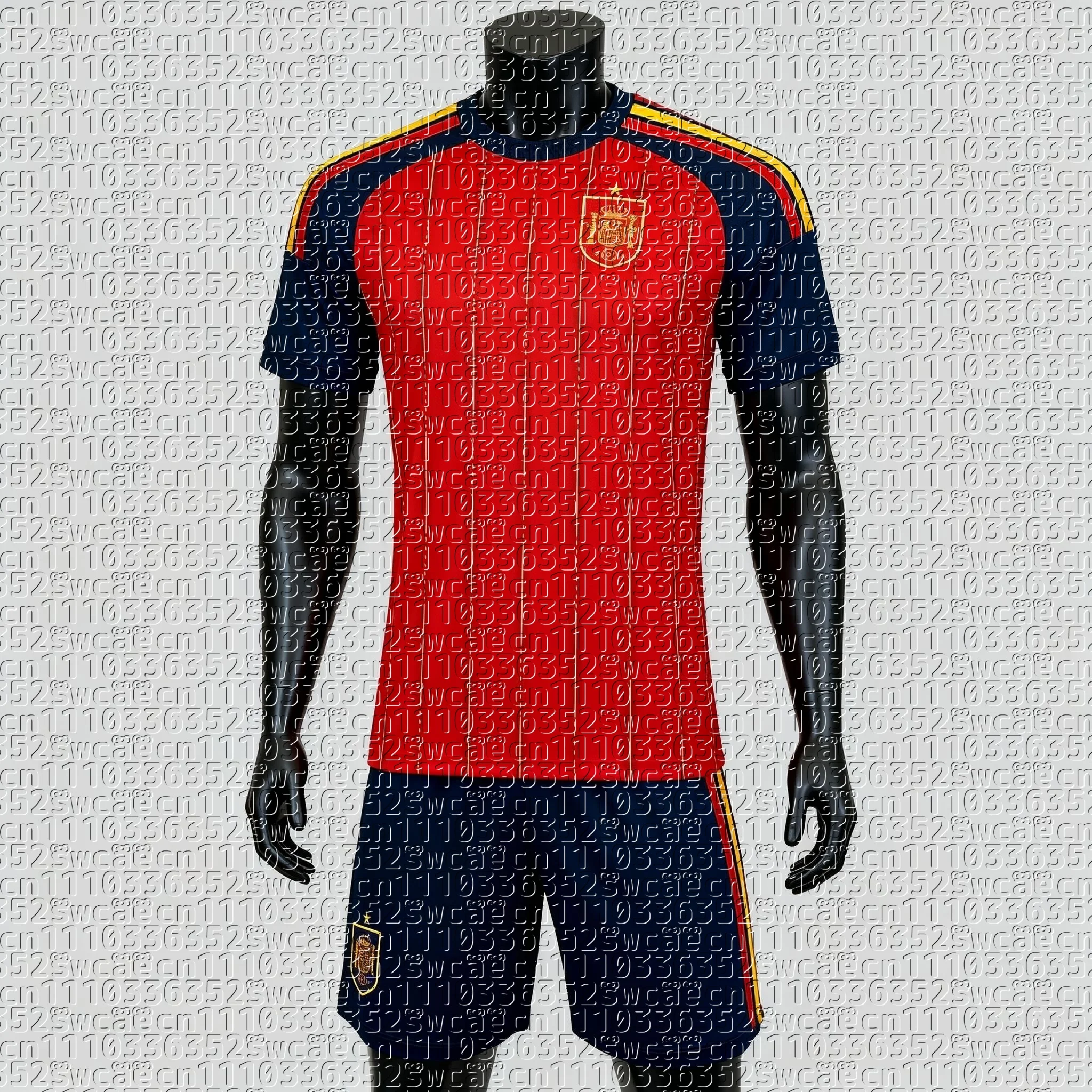 2026 New Men's T-shirt Set for Spanish Football Team, Summer Training Team, Adult Sports Top, Shorts