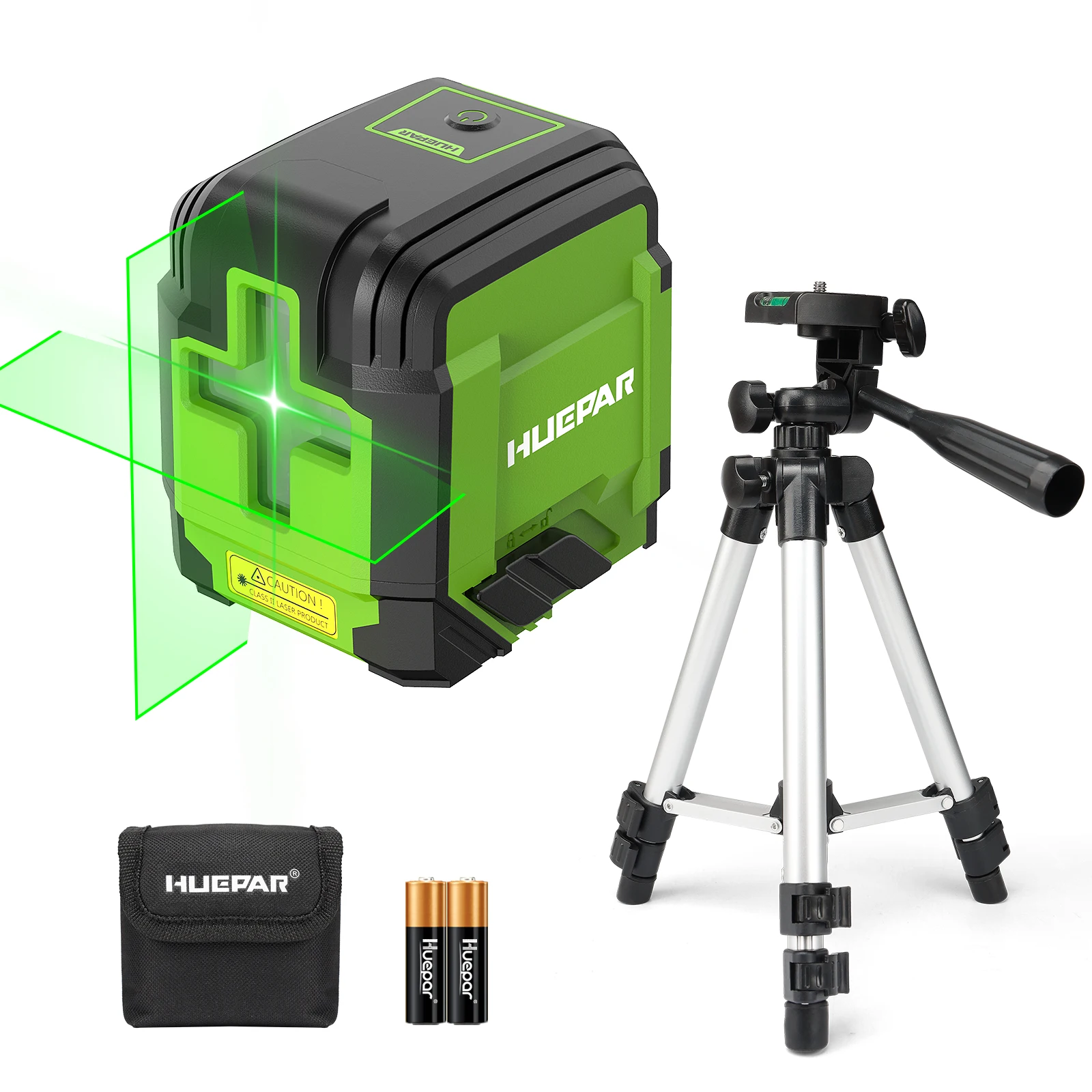 Huepar Laser Level with Tripod 98Ft Green Self Leveling Cross Line Laser Accurate Measuring Leveler Tool with Carrying  Bag