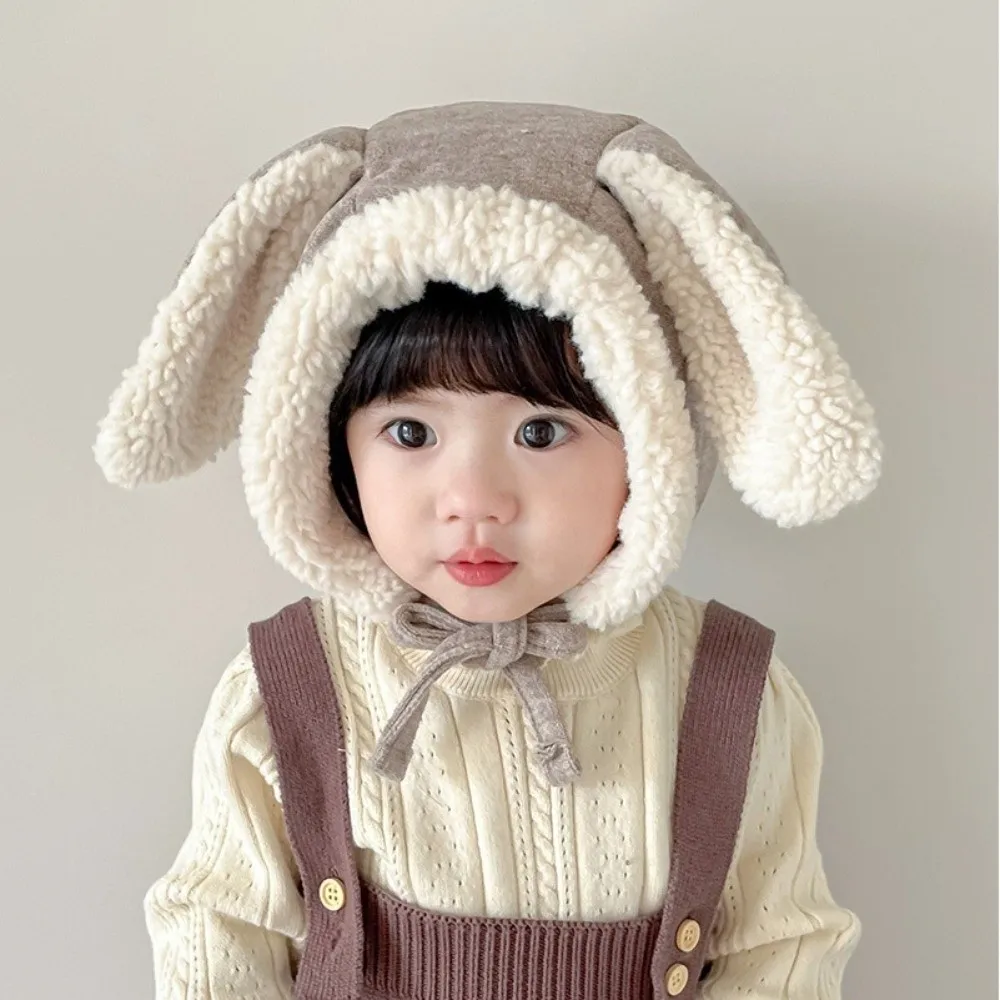 

Lovely Cute Rabbit Ear Hat Winter Fleece Baby Beanie Cap Thick Warm Ear Protection Hat Toddler