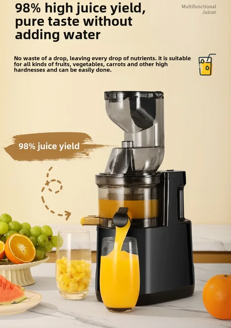 Home Automatic Fruit and Vegetable Juice Extractor, Slag Separation Electric Juice Extractor for Juice and Soymilk