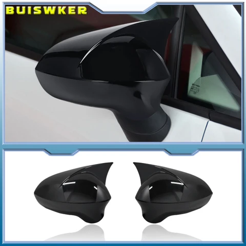 Черная Крышка Бокового Зеркала Из АБС-пластика Для Seat Leon MK2 1P Ibiza MK4 6J Exeo 3R, Автомобильные Аксессуары