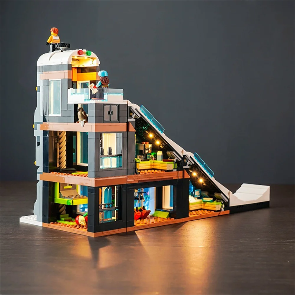 City Led Light Kit For 60366 City Ski and Climbing Centre Not Include Building Block(Only Lighting Set)