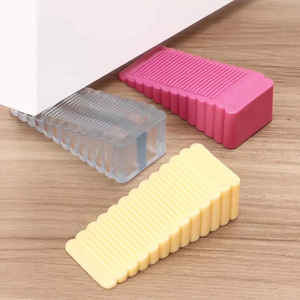 1pc Silicone Door Stop PU Rubber Transparent/grey/black Anti-Collision Door Rear Retainer Door Accessories Household Supplies