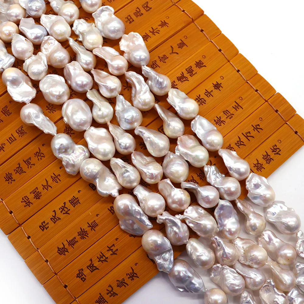 Irregular-shaped Baroque Pearl Tail Beads Loose Beads with Straight Holes Polished Beads Stringing DIY Bracelet Necklace Jewelry