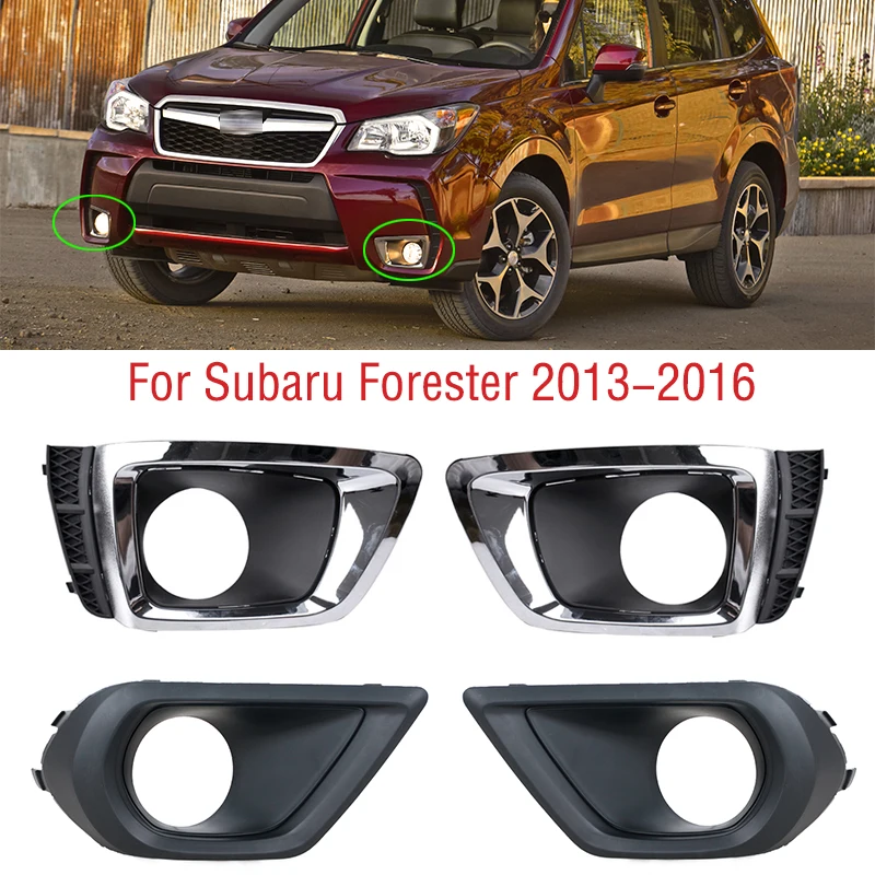 Dla Subaru Forester SJ 2013 2014 2015 2016 Przedni zderzak samochodowy Światło przeciwmgielne Rama lampy Wykończenie Światła przeciwmgielne Foglamp Cap Hood