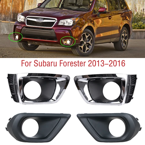 Para Subaru Forester SJ 2013 2014 2015 2016 parachoques delantero de coche luz antiniebla cubierta de marco embellecedor luces antiniebla tapa de faro antiniebla
