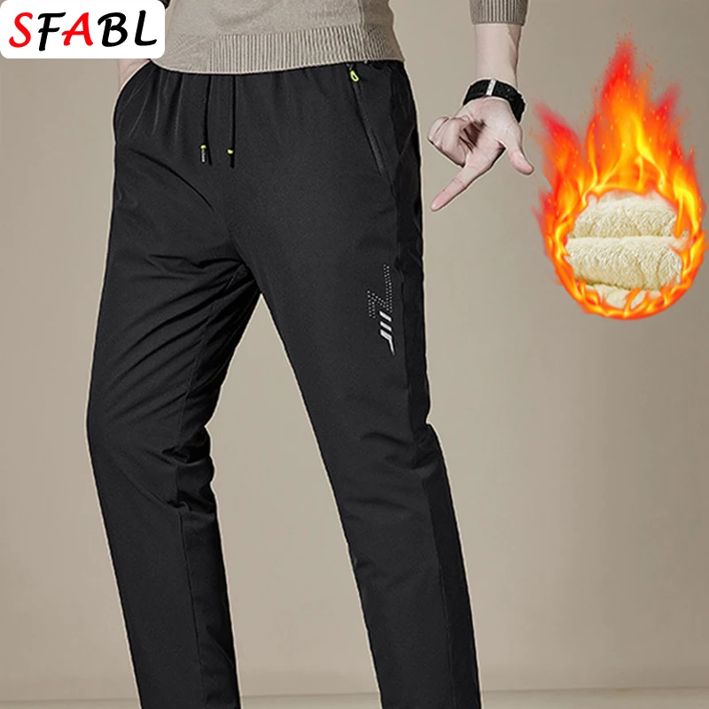 Neue Modische Warme Fleece-Hosen für Herren Winter Winddichte Dicke Fleece-Hosen Herren Thermohosen Winter Herrenhosen Casual – Detail 2