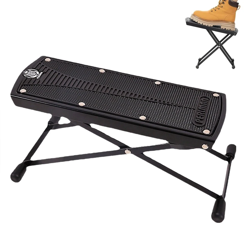 

Guitar Footrest Pedal 6 Position Height Folding Footboard Guitar Rest Step Footstool for Classical Guitar Player