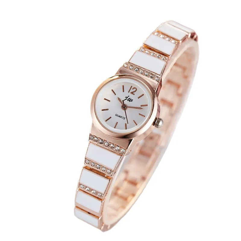 فاخر حجر الراين نساء ساعات كوارتز موضة صغيرة الهاتفي الصلب حزام ساعات المعصم للسيدات ساعة Reloj Mujer Relogio Feminino #6