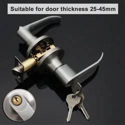Door Lever Lock Stainless Steel Locking Door Handle Entrance Door Handles Door Knob Replacement for Bedroom Front Door
