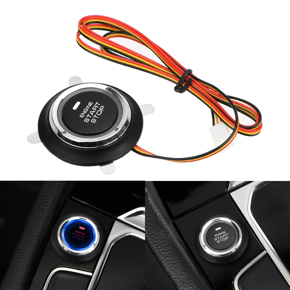 Universal 12V Car Ignition Start Stop Push Buttons Keyless Entry Ignition Starter Switch Automotive Accessories