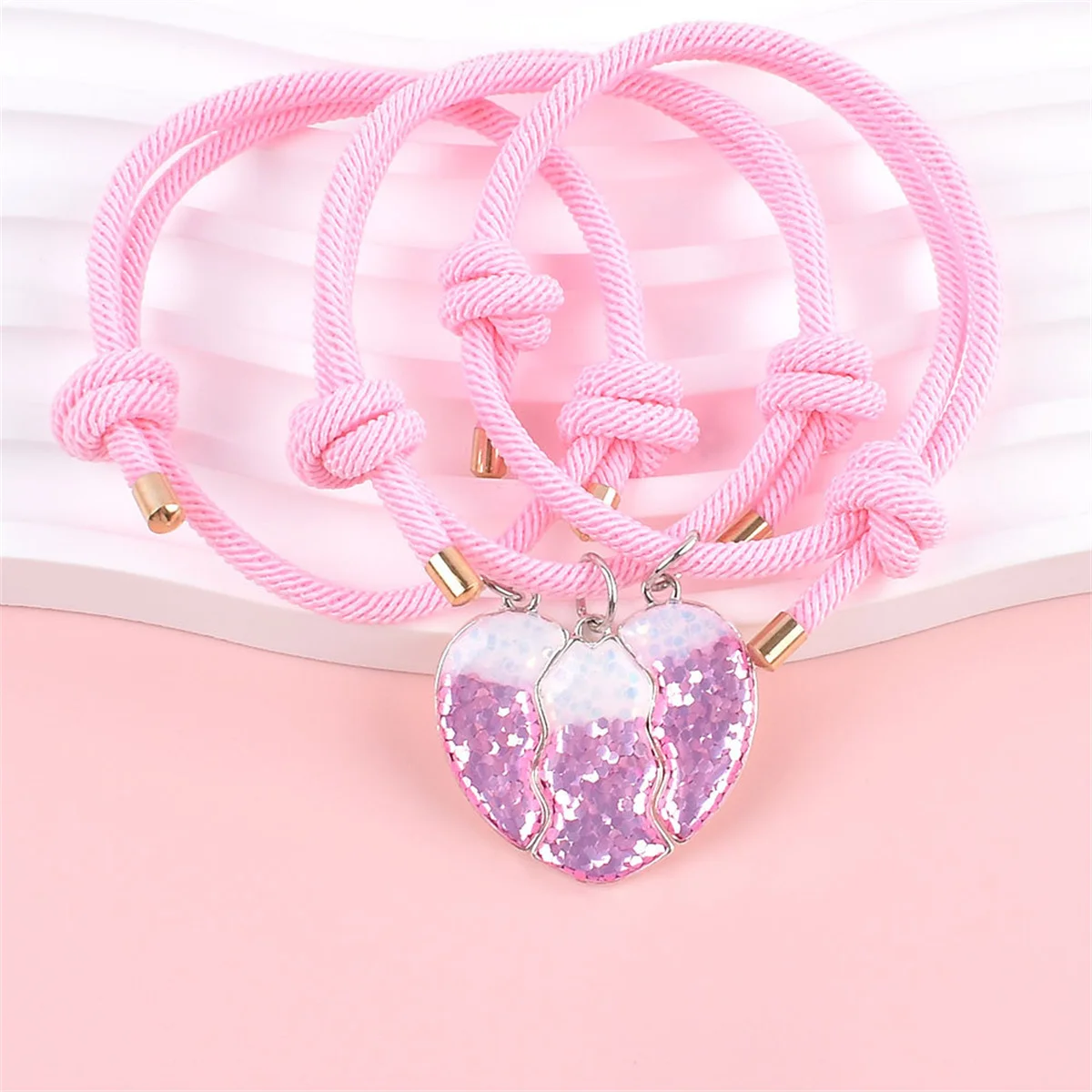 3 قطع الحب البريق المغناطيسي سوار رائعة سحر اليد حبل العصرية تنوعا مجوهرات اكسسوارات حزب الديكور اليومي هدية