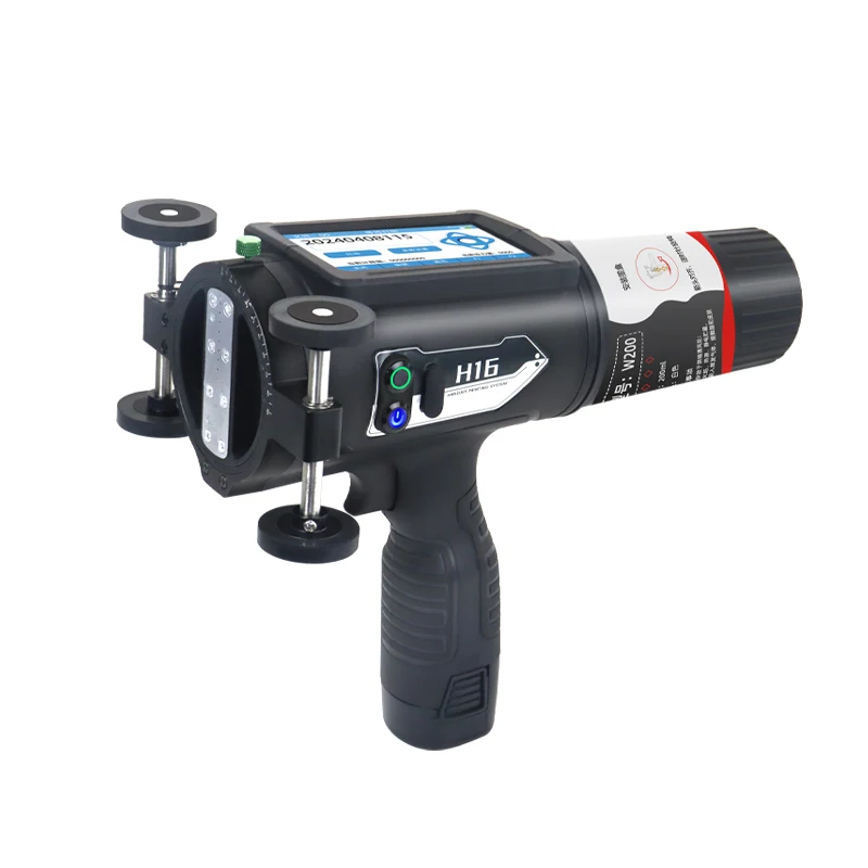 

Adjustable 10-60mm H16 Metal Pipe Hand-Held Large Character Board Date Batch Number Logo Printing Inkjet Printer Stone Demin