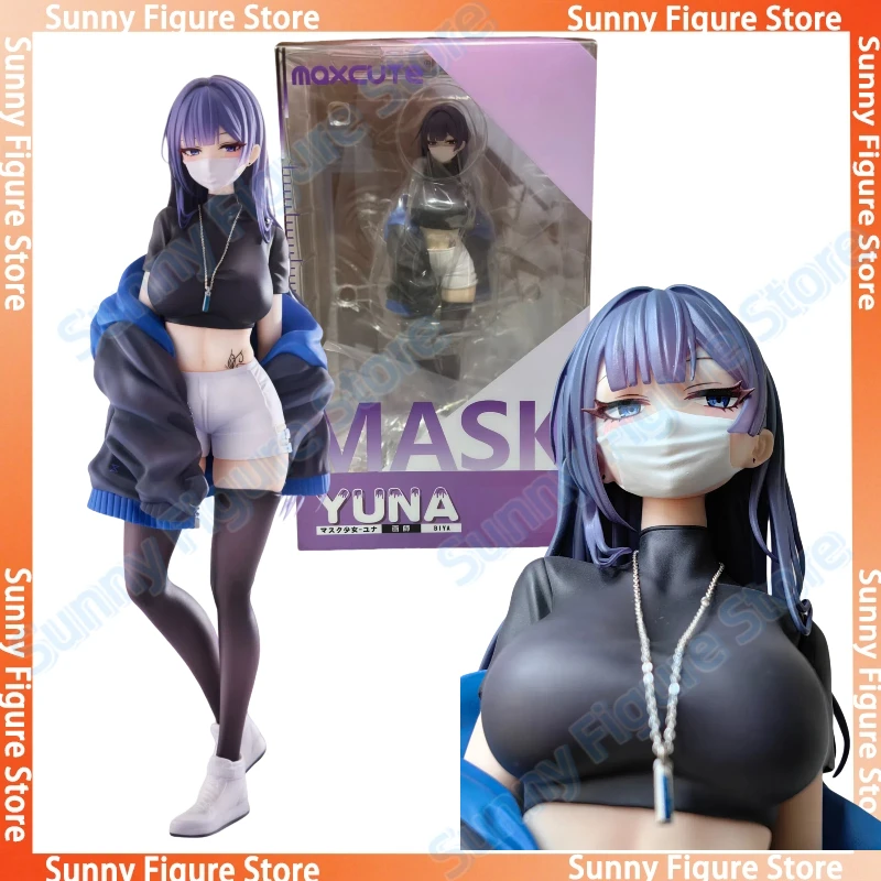 

In Stock Maxcute 1/7 Mask Yuna Sexy Girl 24cm Desktop Cute Doll Anime Figures Gift Toys Models PVC Collectible Hobby