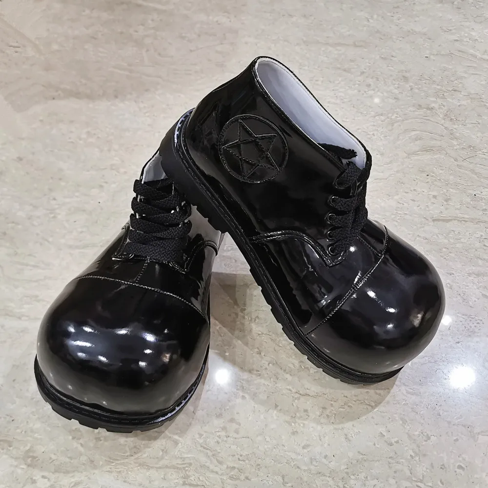 34 سنتيمتر حجم الحرة الأسود مهرج مهرج كبير تو الأحذية للبالغين نادي حفلة تأثيري اكسسوارات المطاط وحيد