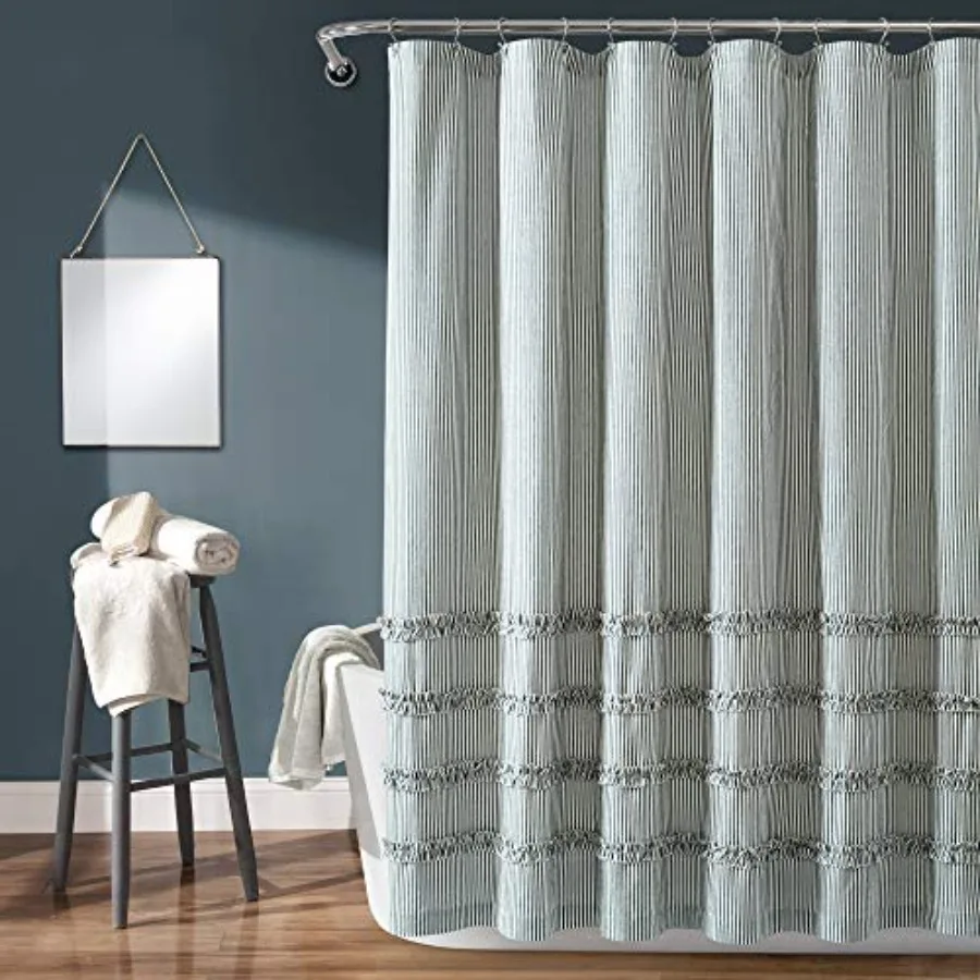 

Vintage Stripe Yarn Dyed Cotton Shower Curtain, 72" x 72