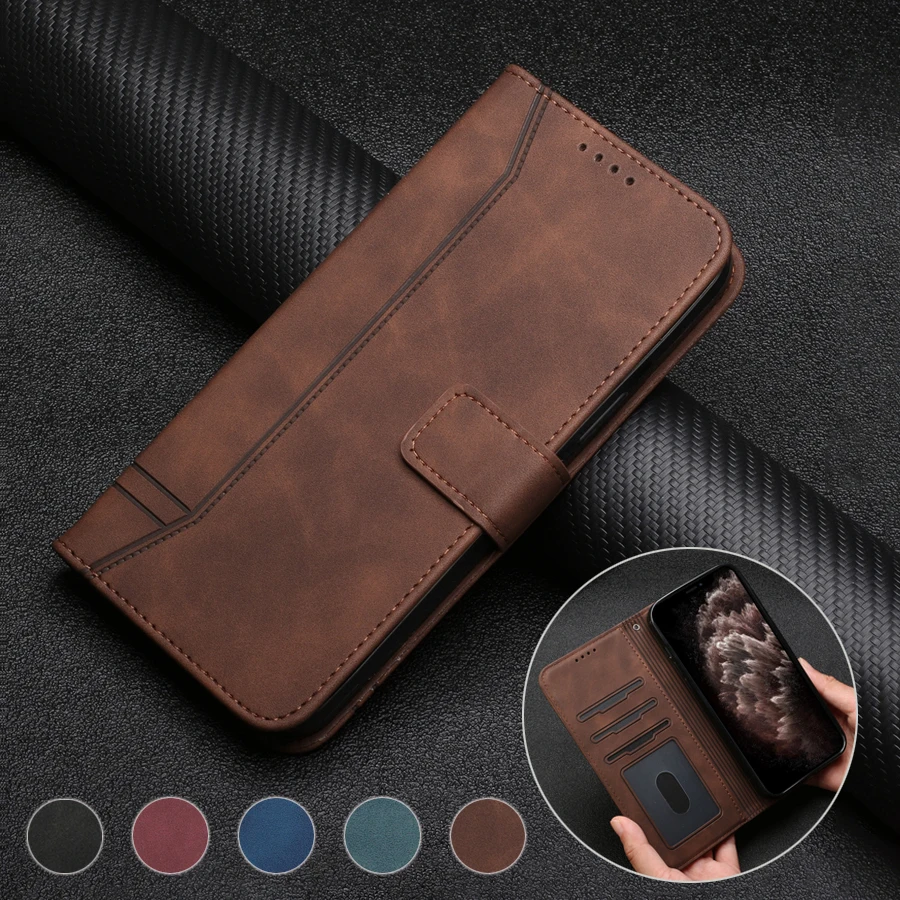 Wallet Flip Strap Leather Case For Samsung Galaxy A02S A03 A03S A10 A12 A13 A22 A23 A31 A32 A33 A50 A51 A52 A53 A70 A71 A72 A73