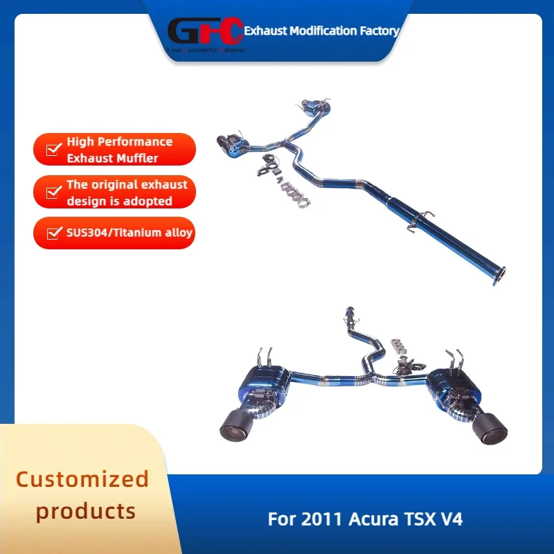 

GFC SUS304 Catback Exhaust Muffler for 2011 Acura TSX V4 High-Performance Electronic Valve Car Accessories