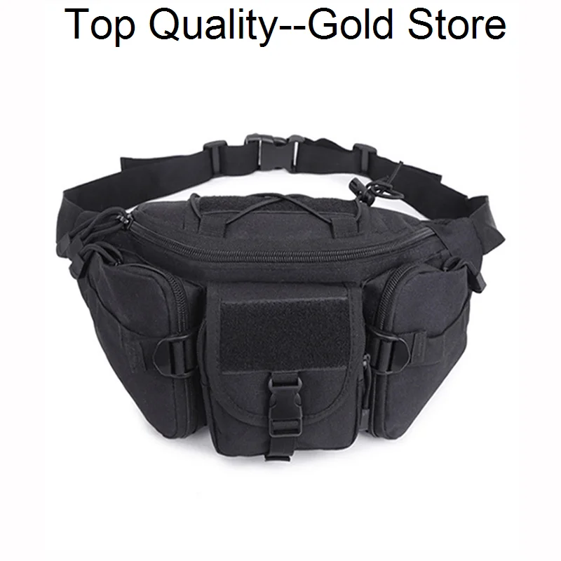 

Men Waist Fanny Pack Belt Hip Bum Military Tactical Travel Hiking Waterproof Nylon Sports Climb Cross body Sling Chest Bag